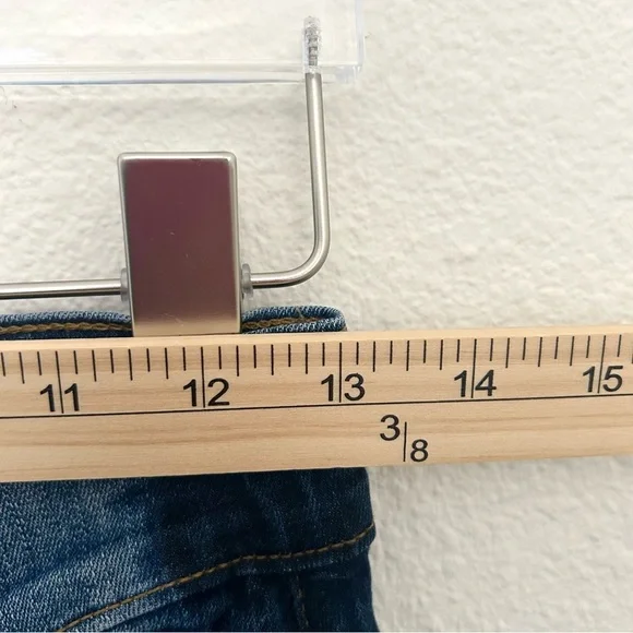 FRAME Denim Le Vintage Crop Jeans Flare Two-Tone Contrast Wide Fall Blue Size 25 - Picture 11 of 16